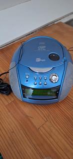 MT Logic CD-R/RW Dual Alarm CD Klokradio Blauw, Ophalen, Gebruikt, Radio, Met cd-speler