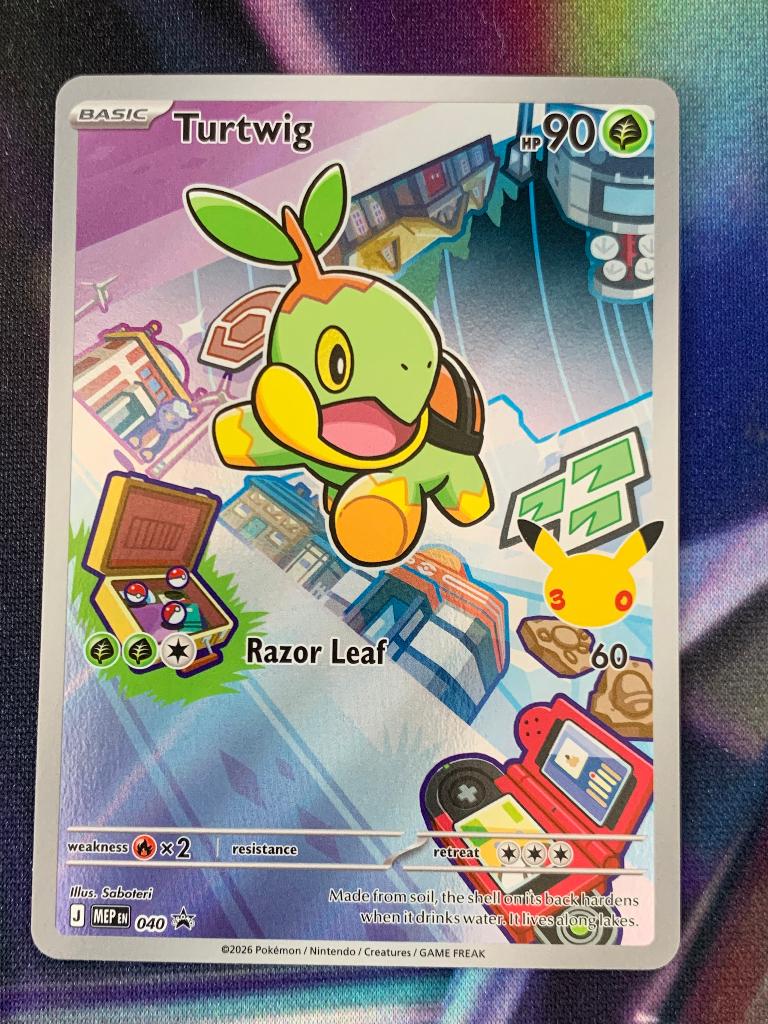 Turtwig (MEP 040), Hobby en Vrije tijd, Verzamelkaartspellen | Pokémon, Ophalen of Verzenden, Nieuw, Losse kaart, Foil