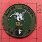 KLU LUCHTMACHT PATCH LEEUWARDEN, 322 SQN  MAVERICK MISSILE, Verzenden, Luchtmacht, Nederland, Embleem of Badge