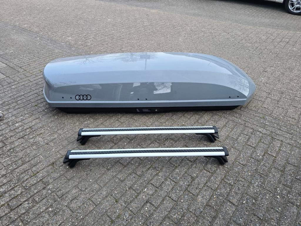 Originele Audi Dakkoffer 310L met Dakdragers A4 Avant, Auto diversen, Dakkoffers, Ophalen of Verzenden, Zo goed als nieuw