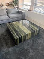 Unieke Groene Natuurstenen Salontafel, Ophalen, Overige materialen, Vierkant, Zo goed als nieuw