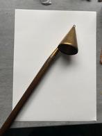 Antieke kaarsen dover, koper, kerk aan originele stok 50 cm, Antiek en Kunst, Ophalen of Verzenden, Koper