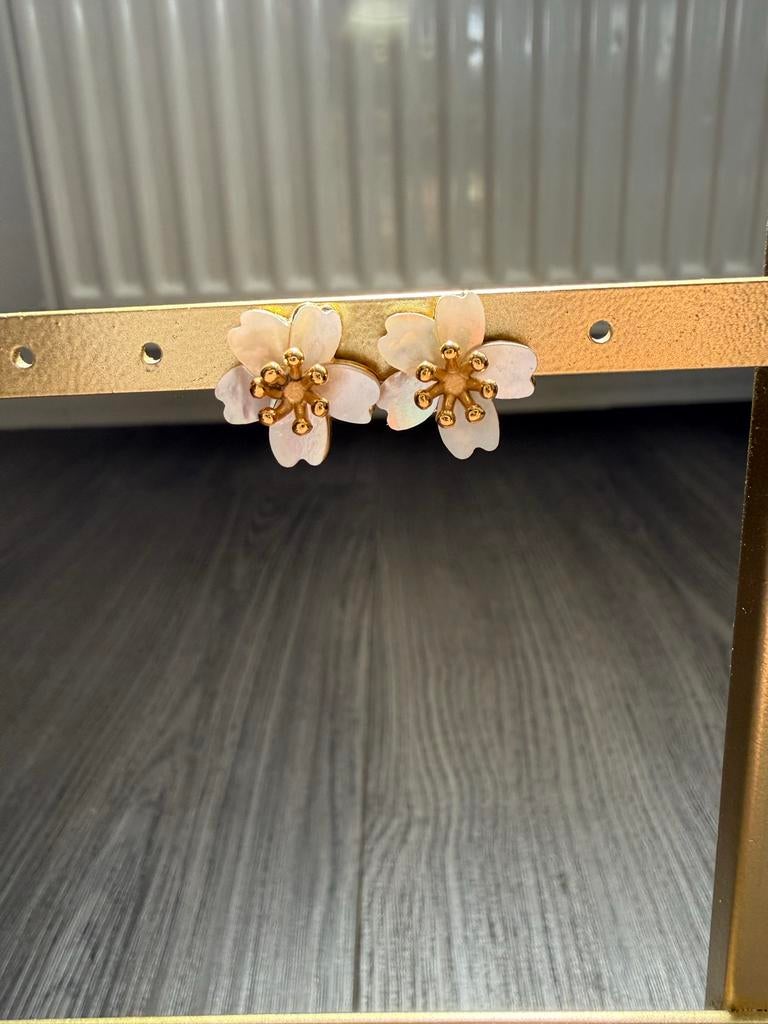 Oorbellen bloemvormig, ZGAN!, Overige materialen, Ophalen of Verzenden, Zo goed als nieuw, Knopjes of Stekers