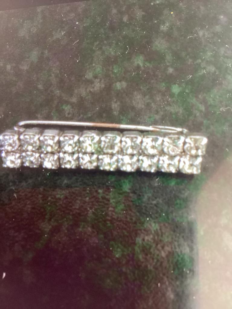 Elegante Broche met Strass Steentjes, Sieraden, Tassen en Uiterlijk, Broches, Overige materialen, Minder dan 4 cm, Ophalen of Verzenden