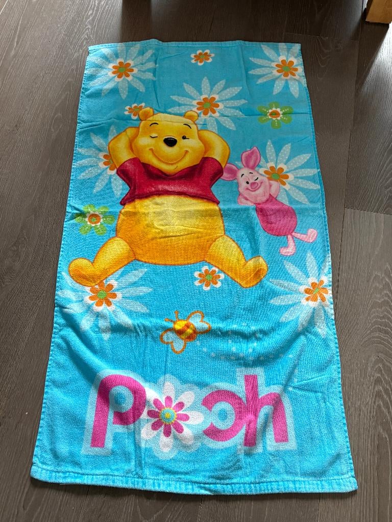 Schitterende velours badlaken van Winnie de Pooh, Ophalen of Verzenden, Zo goed als nieuw, Blauw, Handdoek