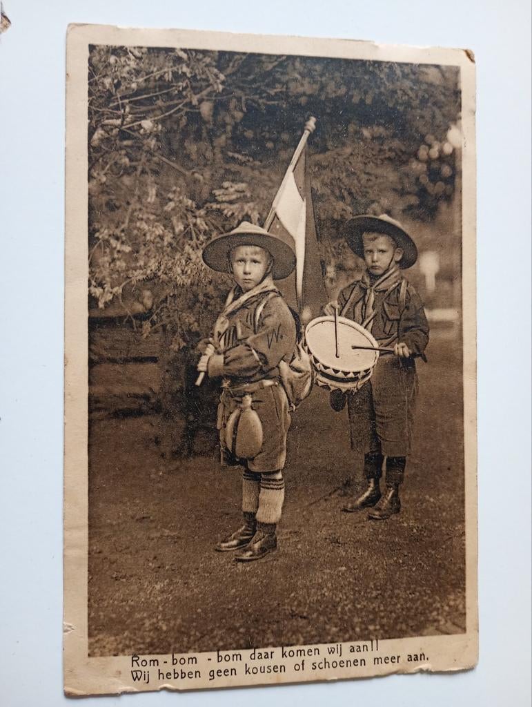 Fantasiekaart Scouting Padvinderij 1927, Verzamelen, Ophalen of Verzenden, 1920 tot 1940, Gelopen, Overige thema's