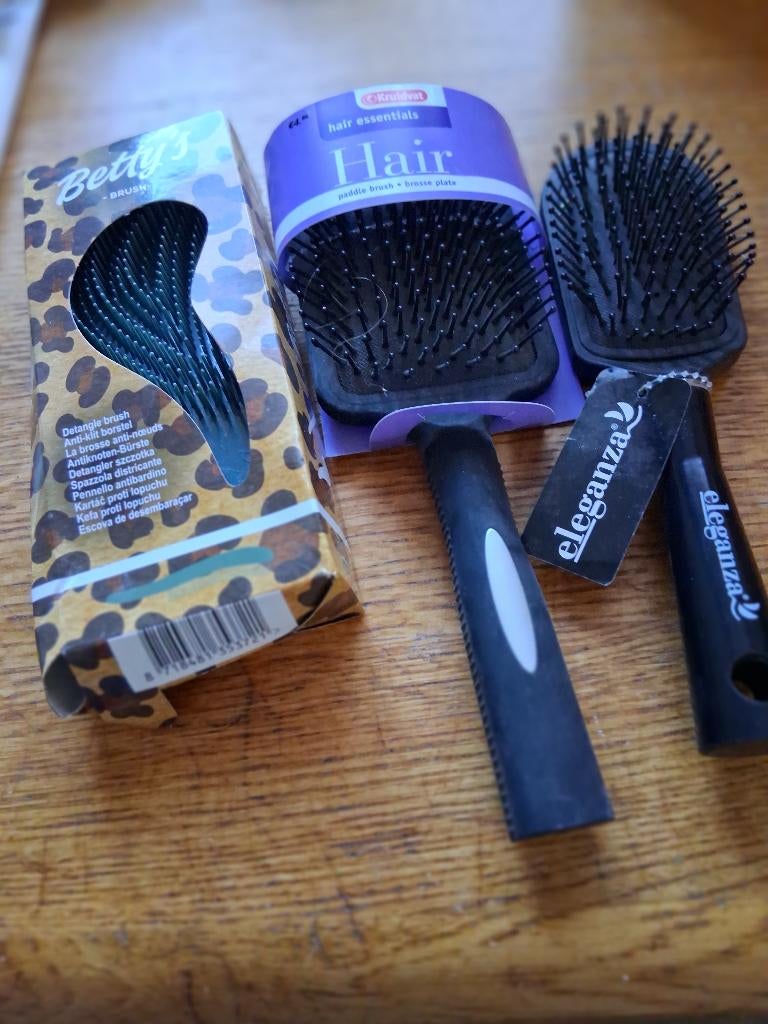 borstels 3x, Sieraden, Tassen en Uiterlijk, Uiterlijk | Haarverzorging, Ophalen of Verzenden, Nieuw, Kam of Borstel