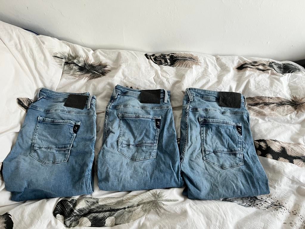 3x Garcia Russo W36 L38 ZGAN, straight leg jeans, Ophalen of Verzenden, Zo goed als nieuw, Maat 56/58 (XL)