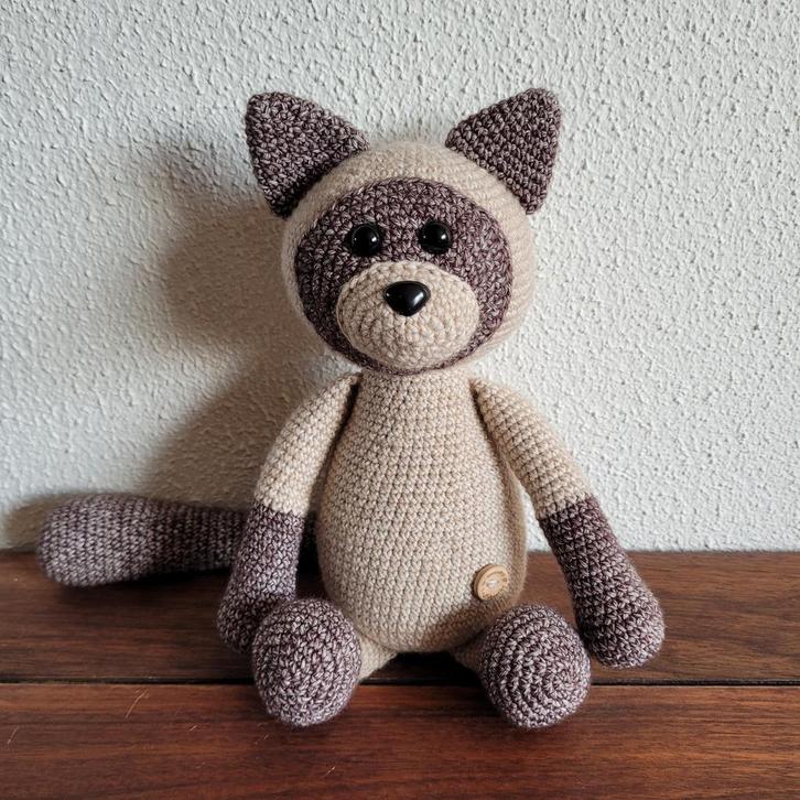 Gehaakte ragdoll kat dexter knuffel, Hobby en Vrije tijd, Breien en Haken, Nieuw, Haken, Overige typen, Ophalen of Verzenden