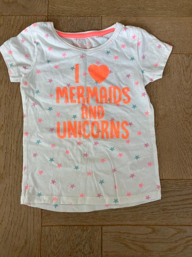 zgan shirt met leuke nog nette glitter opdruk maat 104, Kinderen en Baby's, Kinderkleding | Maat 104, Ophalen of Verzenden, Zo goed als nieuw