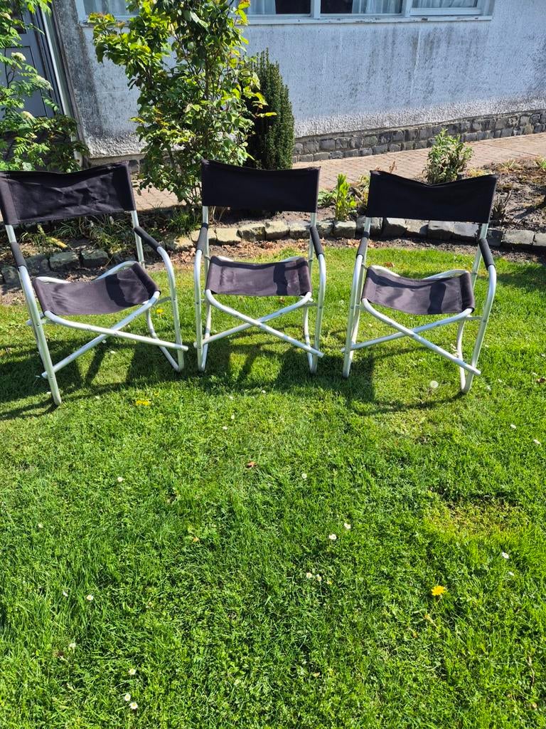 3 x regisseursstoel zwart, Ophalen, Gebruikt, Campingstoel