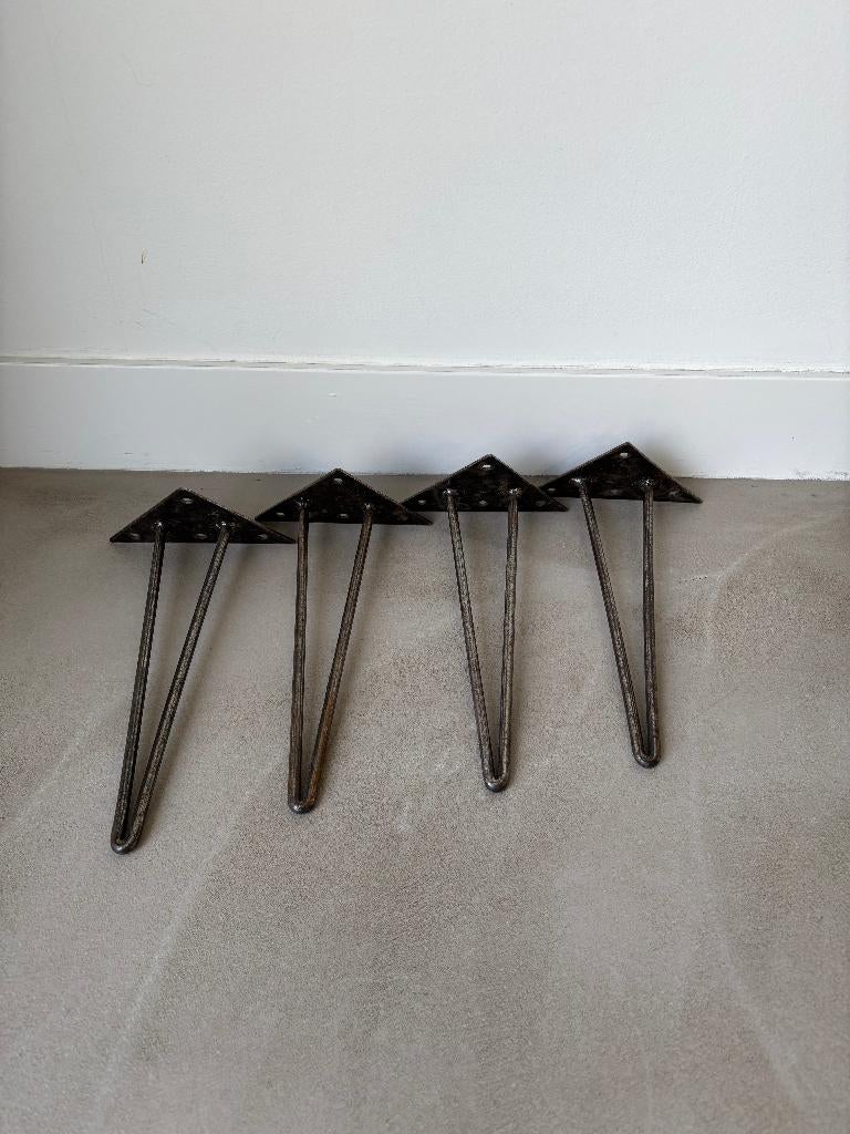 Set metalen hairpin tafelpoten 30 cm (4 stuks), Tafelpoot, Minder dan 50 cm, Gebruikt, Minder dan 50 cm