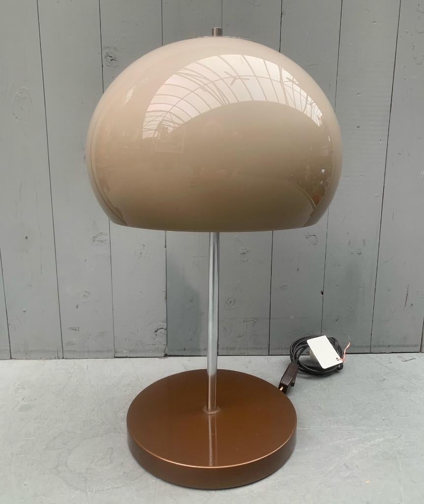 Vintage mushroom tafellamp bureaulamp bruin - retro lamp, Ophalen, Gebruikt, Onbekend, Onbekend