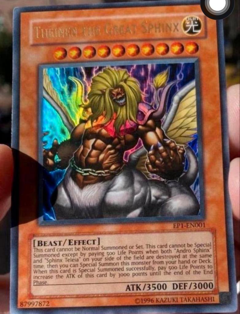 Yu-Gi-Oh! Andro Theinen teleia Sphinx EPI Movie Promo Set !, Ophalen of Verzenden, Gebruikt, Meerdere kaarten, Foil