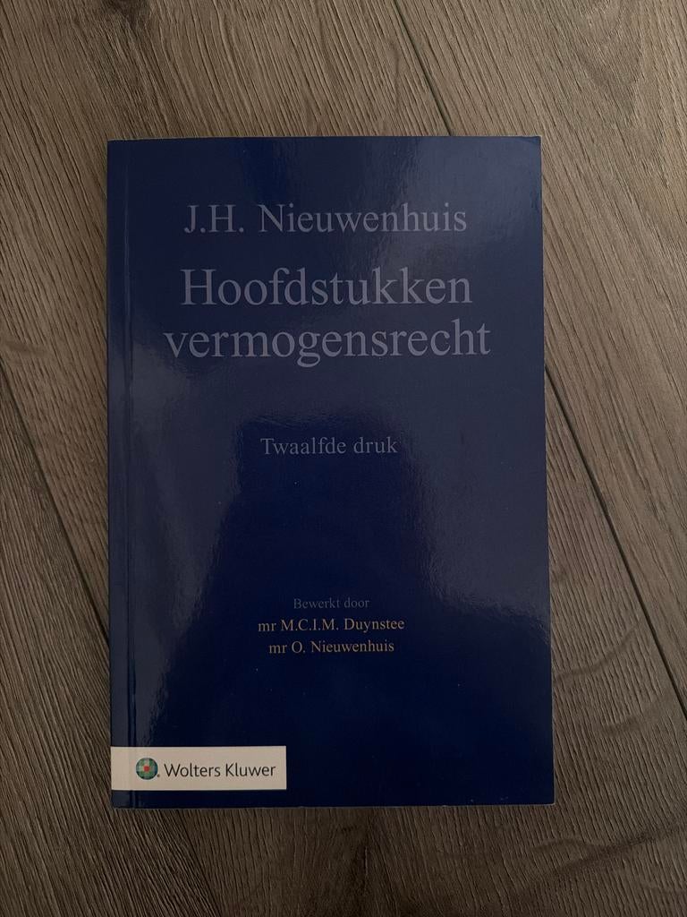 Hoofdstukken vermogensrecht - J.H. Nieuwenhuis, Boeken, Studieboeken en Cursussen, Ophalen of Verzenden, Alpha, Zo goed als nieuw