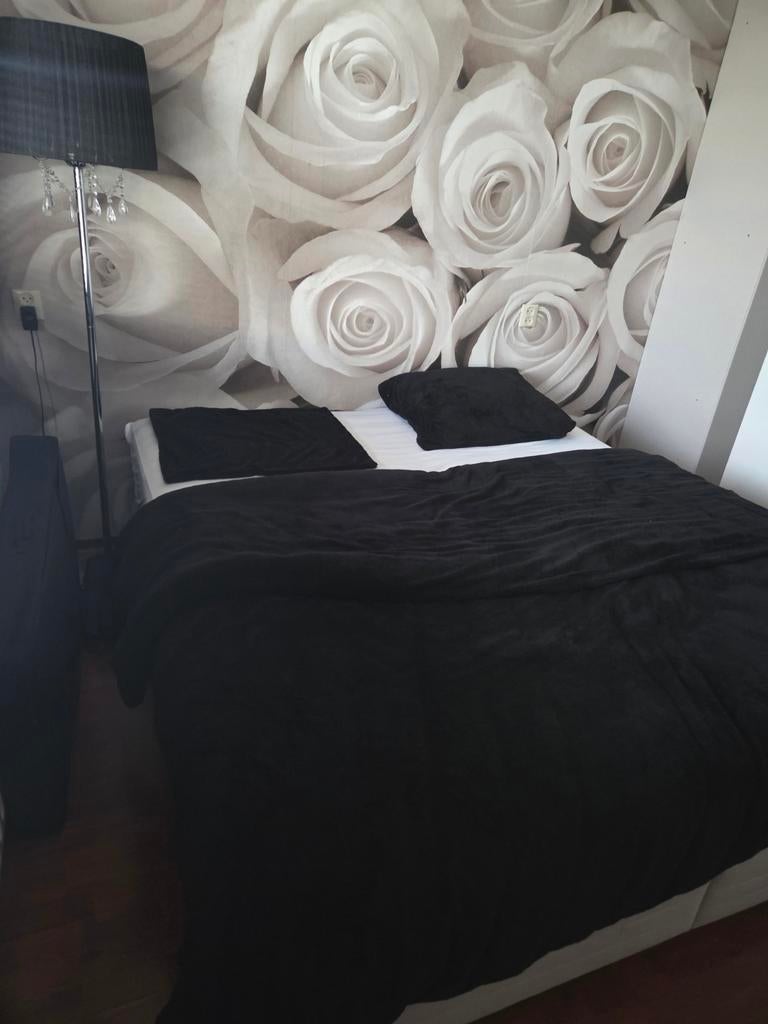 Optidee Pluche zwart  240x 220, Verzenden, Eenpersoons, Zwart