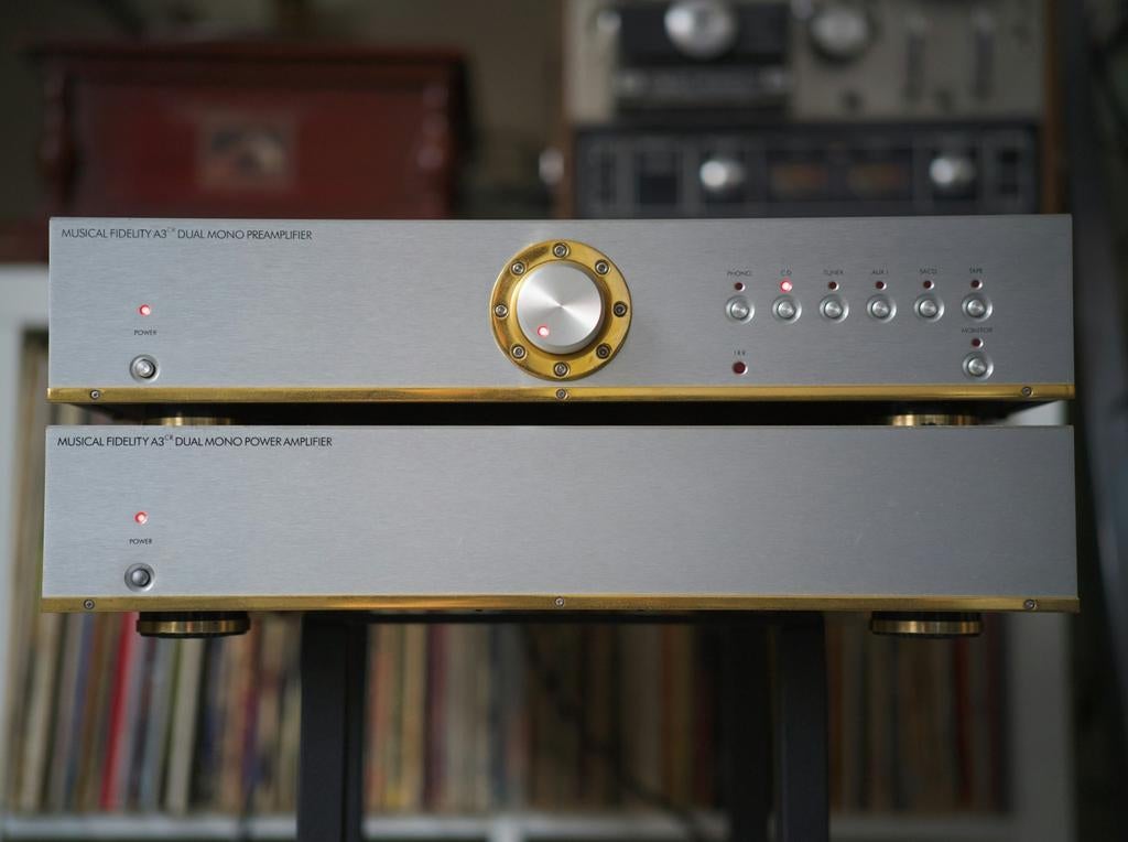Musical Fidelity A3 CR pre/power set ''end game'' ?, Gebruikt, 120 watt of meer, Stereo, Ophalen