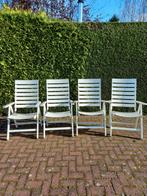 Vier houten verstelbare tuinstoelen Bel Air, Tuin en Terras, Ophalen, Gebruikt, Hout