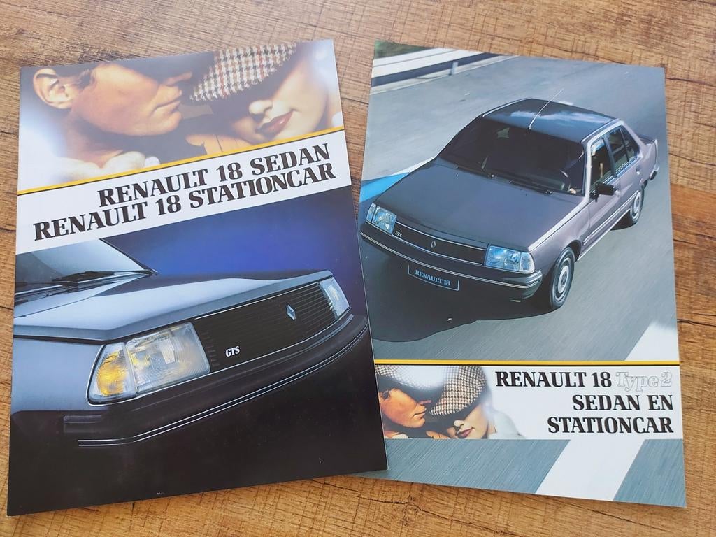 2x Renault 18 folders NL, Ophalen of Verzenden, Zo goed als nieuw, Renault