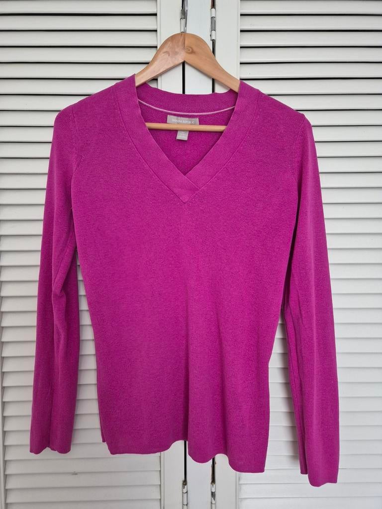 Banana Republic V-hals trui maat M, Maat 38/40 (M), Ophalen of Verzenden, Roze, Gedragen