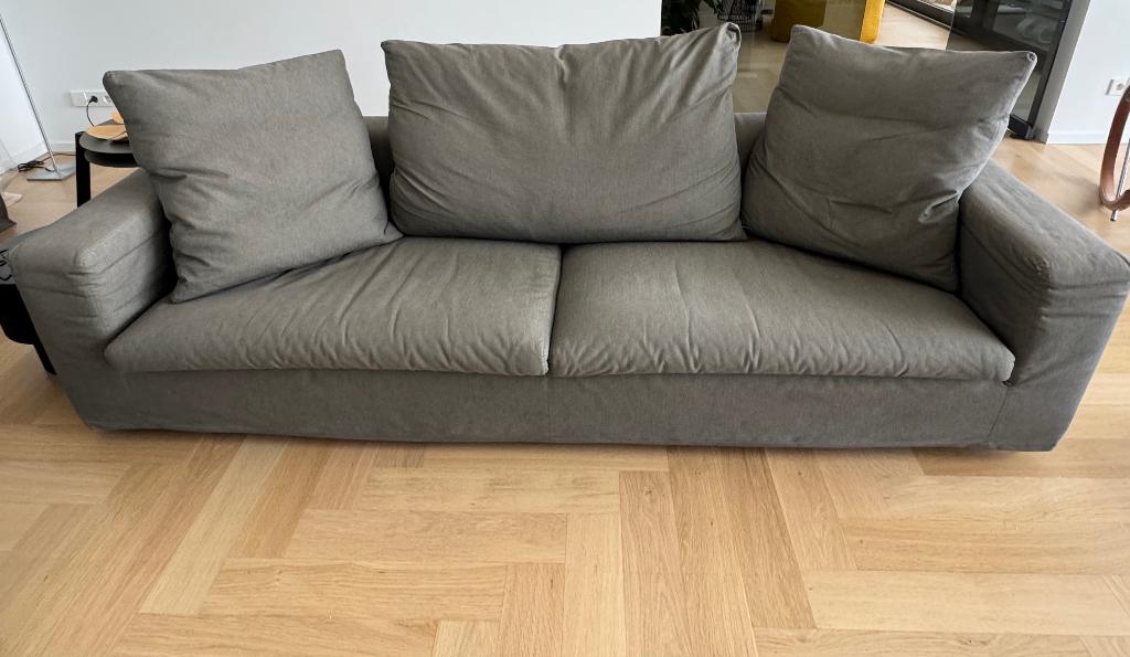 Italiaanse 3-zits design bank van Flexform, Huis en Inrichting, Banken | Bankstellen, Ophalen, Gebruikt, Driepersoons, 75 tot 100 cm