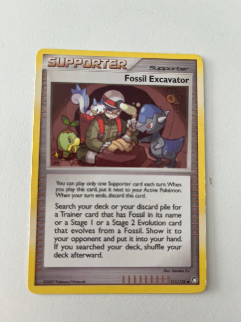 Pokémon Kaart: Supporter Fossil Excavator, Ophalen of Verzenden, Zo goed als nieuw, Losse kaart