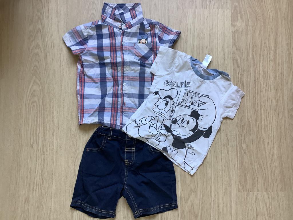 leuk setje van Mickey Mouse maat 92 - kort broekje, t-shirt, Kinderen en Baby's, Kinderkleding | Maat 92, Gebruikt, Jongen, Setje