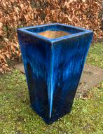 Grote blauwe plantenpot, Tuin en Terras, Ophalen, Steen, Gebruikt, Minder dan 60 cm