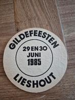 Vintage Bierviltje Gildefeesten Lieshout 1985, Ophalen of Verzenden