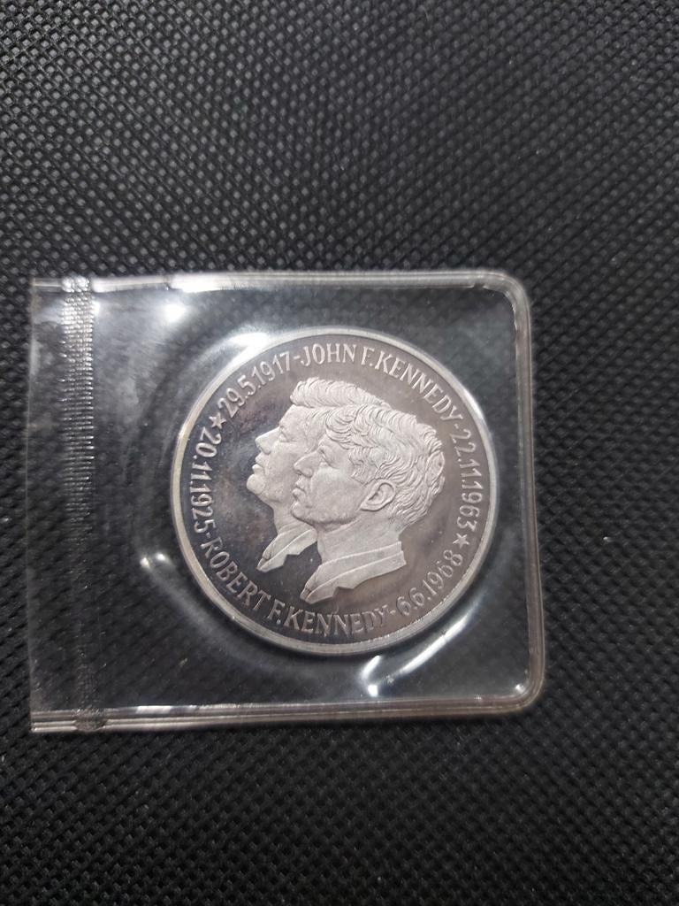 John F Kennedy penning munt 999 zilver, Ophalen of Verzenden, Zilver