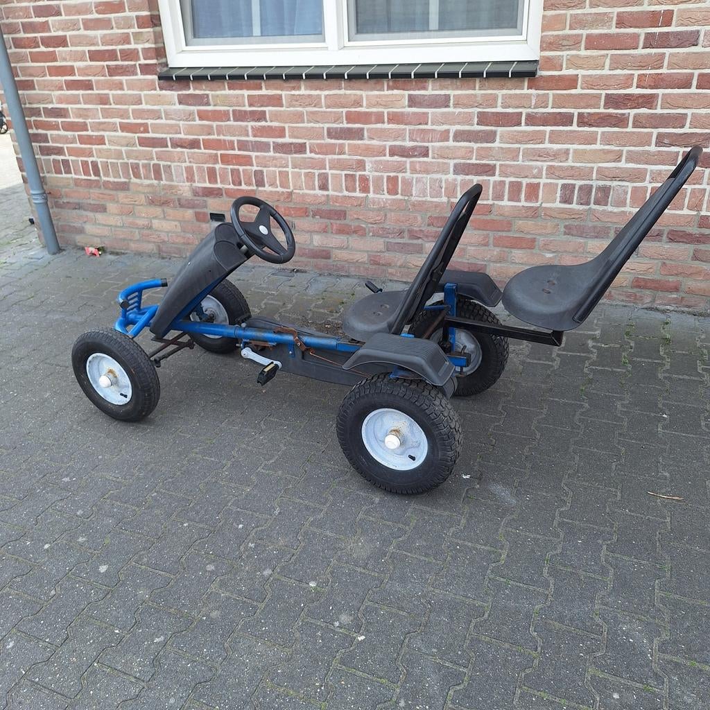 Blauwe skelter met duozit - Berg/Mammoet-stijl, Kinderen en Baby's, Speelgoed | Buiten | Skelters, Ophalen, Gebruikt, Overige merken