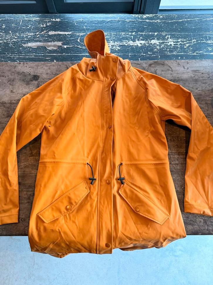 AGU Regenjas - Geel - Maat M, Caravans en Kamperen, Regenkleding, Zo goed als nieuw, Regenjas, Dames, Ophalen of Verzenden