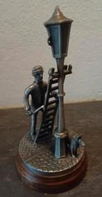 Tinnen Lampen LANTAARN OPSTEKER/AANSTEKER met ladder en Hond, Antiek en Kunst, Ophalen of Verzenden