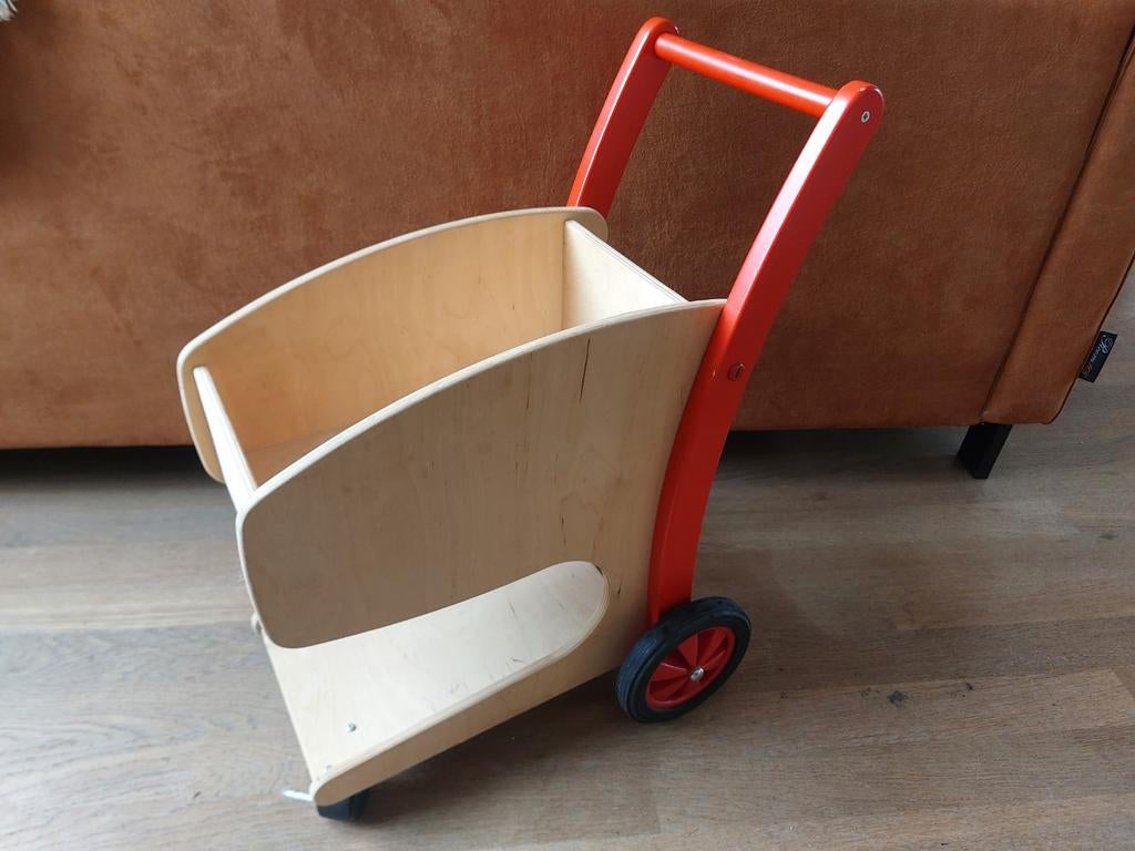 Houten winkelwagen speelgoed, Ophalen, Gebruikt