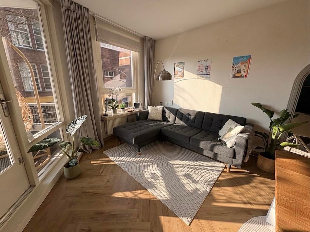 Mooie grijze hoekbank IKEA Landskrona, Ophalen, Gebruikt, 100 tot 125 cm, Hoekbank