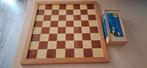 Homas dambord/schaakbord inclusief stenen, Een of twee spelers, Ophalen of Verzenden, Zo goed als nieuw, Homas