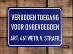 Verboden toegang voor onbevoegden metalen reclamebord deco, Info@deconoord.nl, Deco Noord, Nieuw, Ophalen of Verzenden