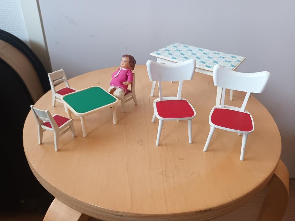 Vintage Poppenhuis Meubels Jaren 70, Kinderen en Baby's, Speelgoed | Poppenhuizen, Ophalen of Verzenden, Gebruikt, Toebehoren