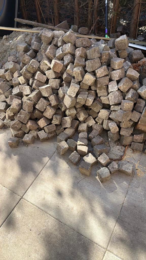 graniet kinderkoppen tuinsteen, Tuin en Terras, Grind, Keien en Split, Zo goed als nieuw, Graniet, Ophalen