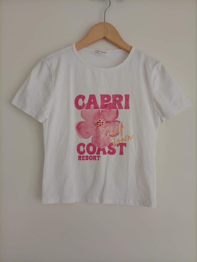 Amy & Ivy shirt wit maat S (valt kleiner), Wit, Ophalen of Verzenden, Amy & Ivy, Korte mouw