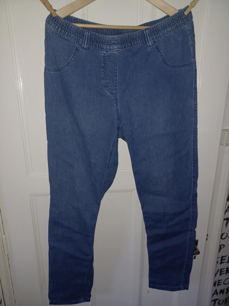 Blauwe jeans (merk Pure) met elastische tailleband, Kleding | Dames, Spijkerbroeken en Jeans, Nieuw, Overige jeansmaten, Blauw