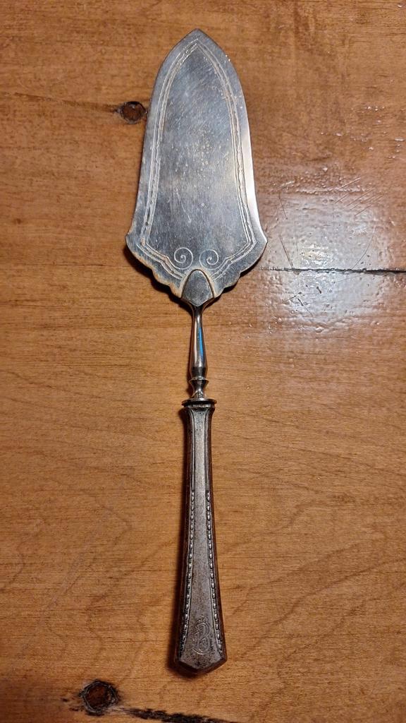 Antieke Zilveren Taartschep - 800 Zilver, Antiek en Kunst, Antiek | Goud en Zilver, Ophalen of Verzenden