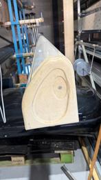 Zonnescherm 595x300cm, blauw/roomwit, Somfy RTS motor, Ophalen, Gebruikt, 450 cm of meer, Elektrisch