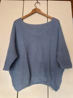 Lichtblauwe trui met goudkleurige glitter, Ophalen of Verzenden, Zo goed als nieuw, Blauw