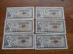 Joegoslavië 6 x 1000 dinar, Ophalen of Verzenden, Joegoslavië