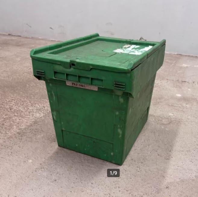 StapelBak Nestbaar Met Deksel 40x30x34cm Gebruikt Partij, Doe-het-zelf en Verbouw, Kratten en Dozen, Gebruikt, Minder dan 50 cm
