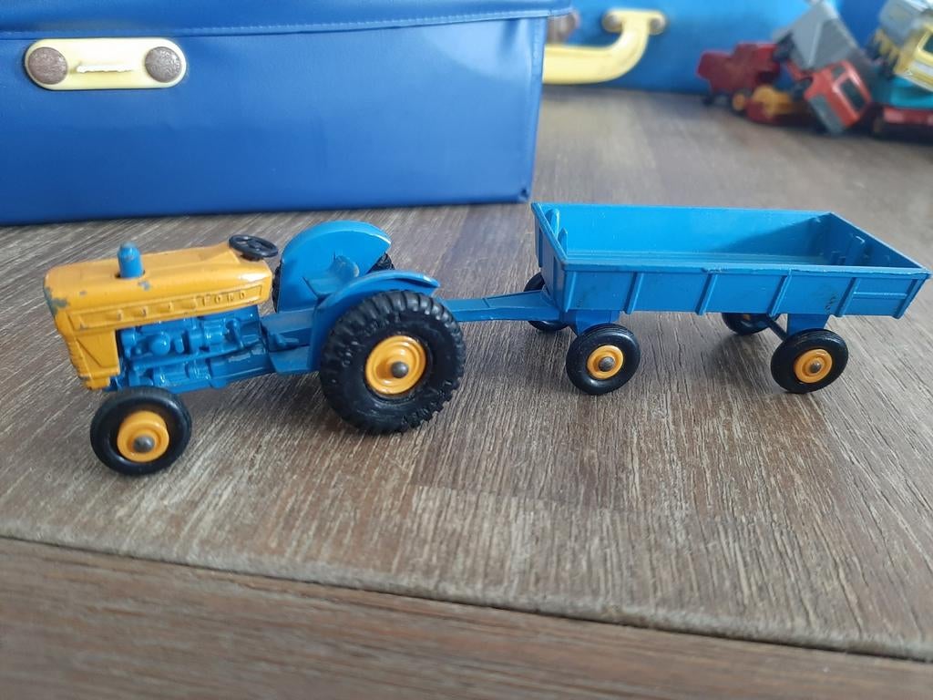 Matchbox Lesney Ford Tractor No.39 met Hooiaanhanger No.40, Ophalen of Verzenden, Gebruikt