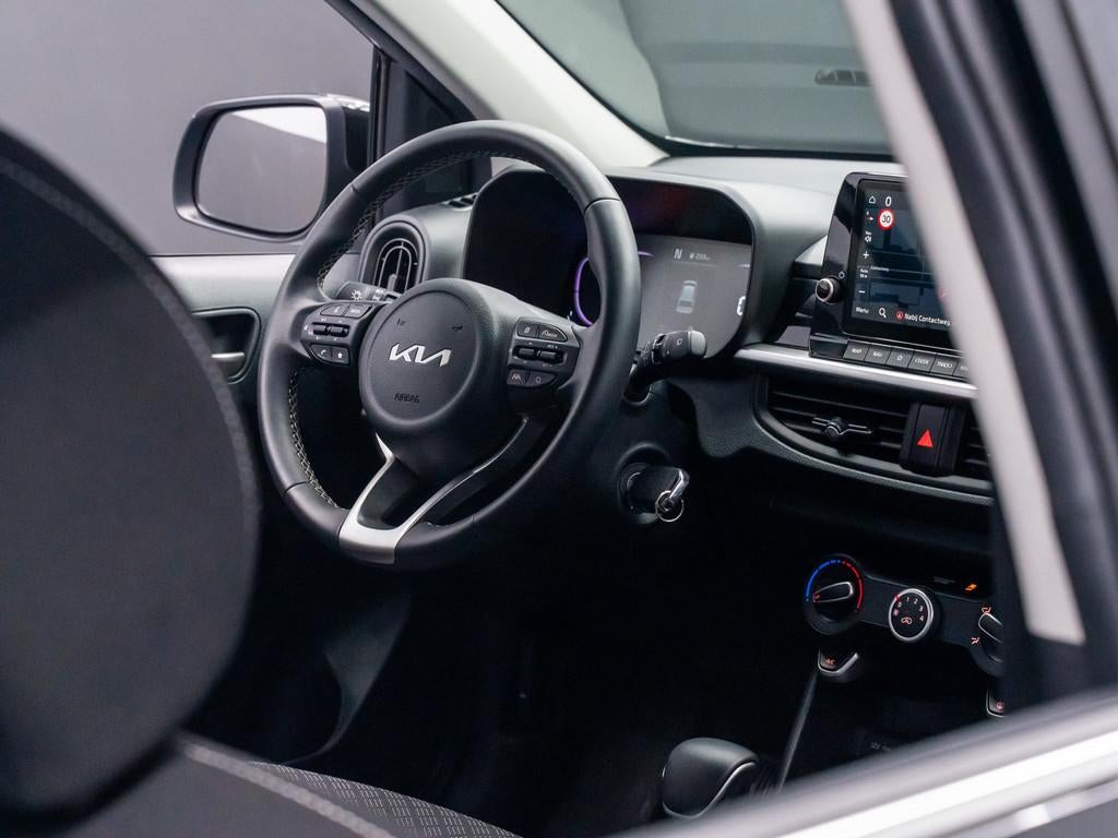 Kia PICANTO 1.0 DPI AUTOMAAT DynamicPlusLine, Navi, Camera,, Auto's, Kia, Stof, 4 stoelen, Zwart, Origineel Nederlands