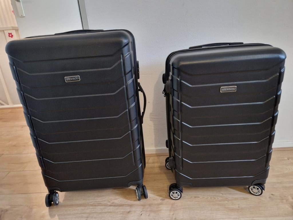 Set van 2 reiskoffers met cijferslot - passen in elkaar, Ophalen, 40 tot 60 cm, Wieltjes, 20 tot 30 cm