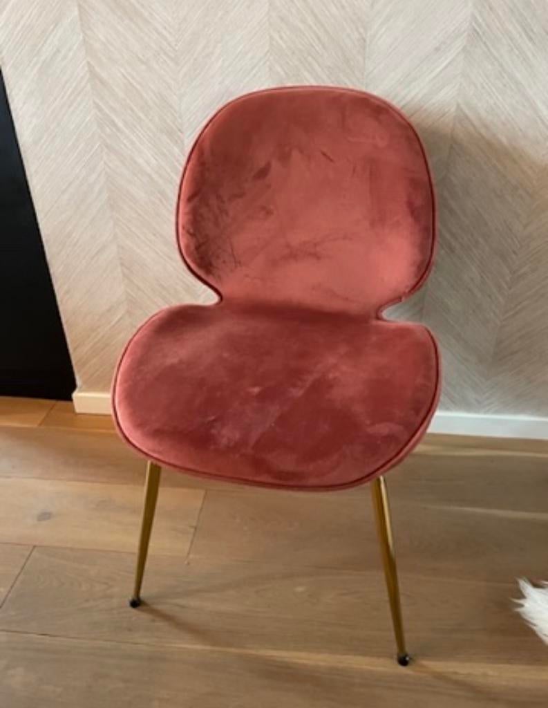 4-6 Beetle eetkamerstoelen Loods5 - Rood (2 defect), Ophalen, Gebruikt, Stof, Vijf, Zes of meer stoelen
